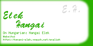 elek hangai business card